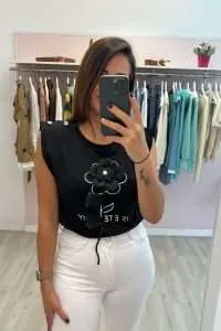 Camiseta Negra Coquetta